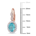 thumbnail image 2 of Tangelo 2-1/3 Carat T.G.W. Apatite, White Topaz and Diamond-Accent 14kt Rose Gold Earrings, 2 of 5