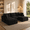 Black, variant on JBOCQ 110" Sectional Sofa, Boneless Couch Modular Cloud Convertible L Shaped Couch, for Living Room Apartments Bedroom,No Assembly, 3 Seater + 1 Ottoman, White