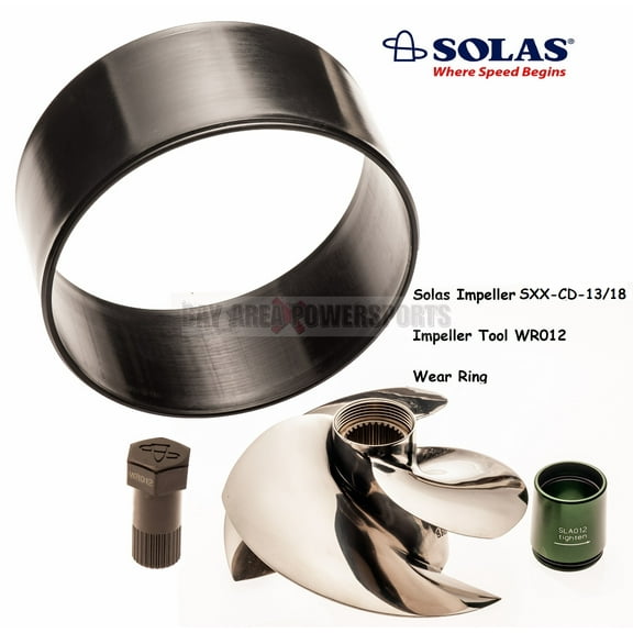 Solas Sea Doo 300 HP Impeller W/ Wear Ring & Tool 13/18 RXPX RXTX GTX 2016-2023