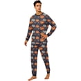 thumbnail image 3 of 2026 Halloween Family Matching Pajamas Sets Ghost Pumpkin Print Long Sleeve Top & Pants Two Piece Set Sleepwear Pjs, 3 of 5