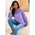 thumbnail image 6 of Roaman's Women's Plus Size Pullover Sweater With Cutout Detail, 6 of 6