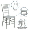 thumbnail image 3 of Flash Furniture Hercules Premium Series Adult Size Resin Stacking Chiavari Chair, Silver, 3 of 12