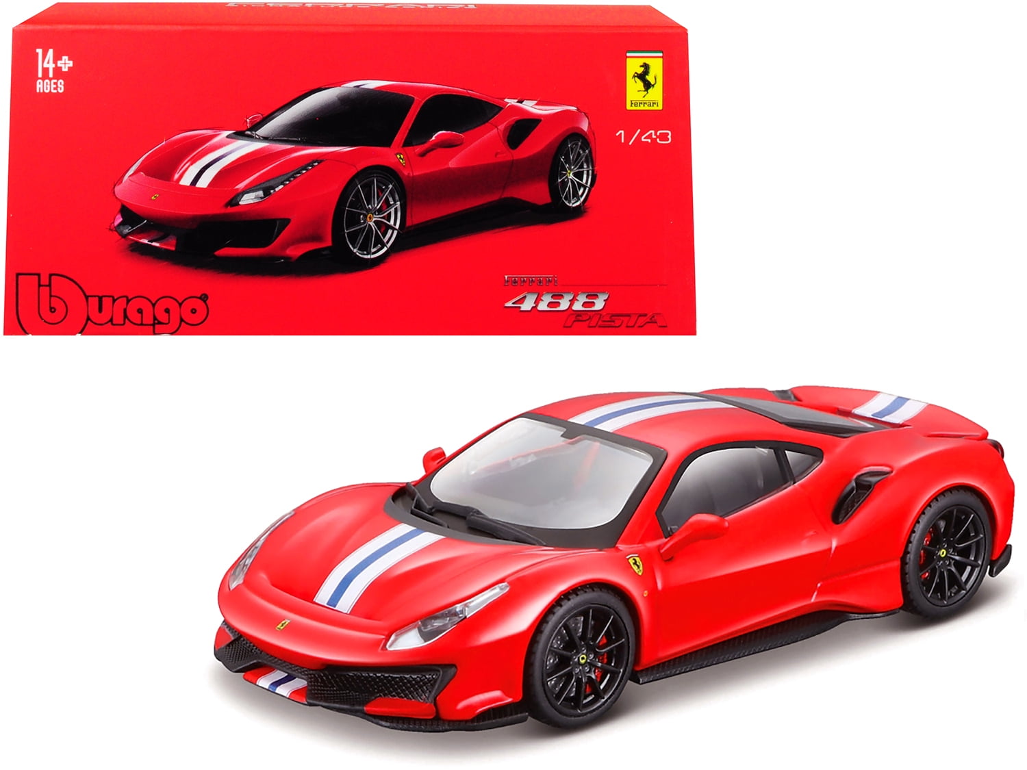 Ferrari 488GTB in Red 1-43 Scale  New in Case Signature model 