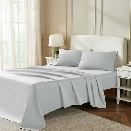 Superior Egyptian Cotton 850 Thread Count Bed Sheet Set, King, Chrome