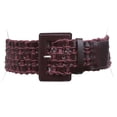thumbnail image 1 of Women's 2 3/8" or 60 mm Wide High Waist Braided Woven Full Grain Leather Belt, 1 of 3
