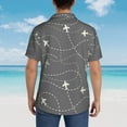 thumbnail image 6 of Disketp Hawaiian Shirts For Men,Airplane Routes Around The World Print Mens Casual Short Sleeve Button Down Shirts Beach Shirt, 6 of 8