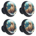 thumbnail image 2 of 4 Pcs Sea Lion Knobs for Kitchen Cabinet Cupboard Dresser Bookcase Drawer Pulls Handles Round Home Decor, 2 of 8
