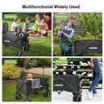 thumbnail image 6 of LUXCOL Collapsible Folding Wagon, Heavy Duty Utility Beach Wagon Cart for Sand with Big Wheels, Adjustable Handle&Drink Holders for Shopping, Camping,Garden, Outdoor and Beach, 6 of 6