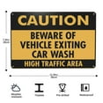 thumbnail image 2 of Caution Beware Of Vehicle Exiting Car Wash Sign Tin Sign Warning Metal Sign Vintage Sign Wall Decor for Home Farm Bar Coffee Shop Club Decoration 8x12 Inch, 2 of 7