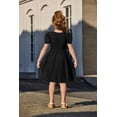 thumbnail image 5 of Arshiner Toddler Girls Tutu Dresses Party Formal Birthday Summer Puff Short Sleeve Tulle Dress, 5 of 6