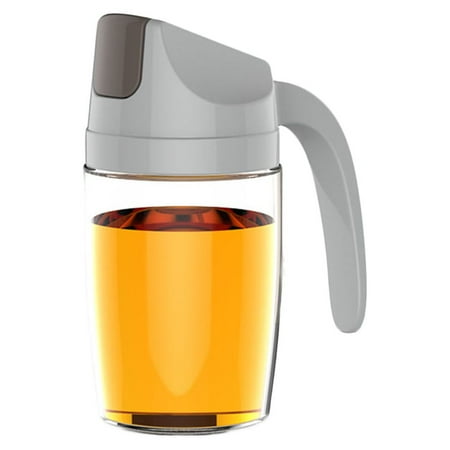 

Gwong Kitchen Leakproof Olive Oil Vinegar Dispenser Bottle Automatic Cap Storage Jar(Grey 300ml*)