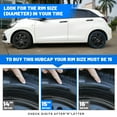 thumbnail image 6 of 4Pcs Set 15" Universal Hubcaps,Wheel Rim Cover Replacement,Snap on Car Truck SUV,PP Material,Black Matte, 6 of 7