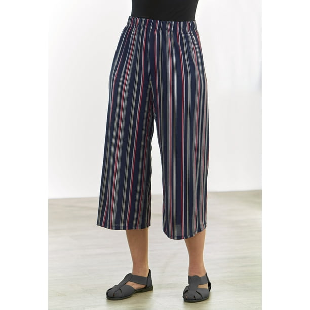 striped gaucho pants