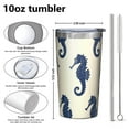 thumbnail image 4 of Ocean Seahorse 10oz Tumblers Stainless Steel Tumbler with Lid and Straw,Vacuum Insulated Double Wall Travel Tumbler Cups with Cleaning Brush for Coffee, Tea, 4 of 4