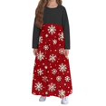 thumbnail image 3 of Birdeem Robe de Noël à Manches Longues : Jupe Décontractée à Col Rond pour Filles et Adultes avec Poches, 3 of 6