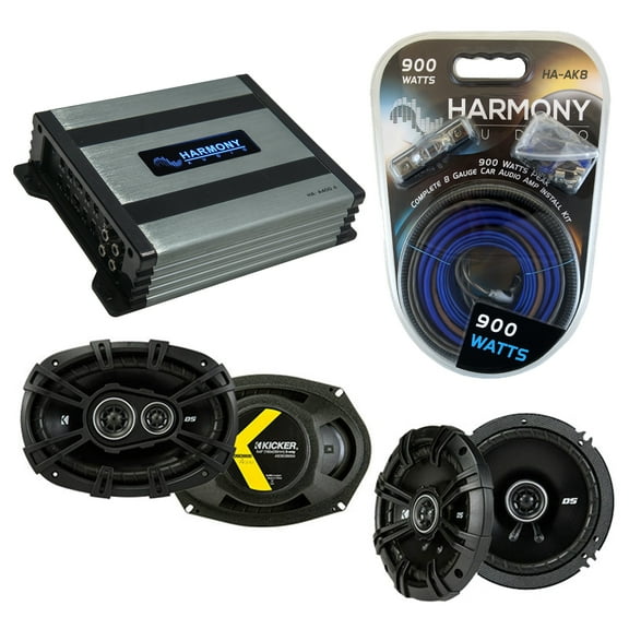 Fits Nissan Xterra 2005-2008 Speaker Upgrade Kicker DSC65 DSC693 & HA-A400.4 Amp