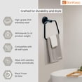 thumbnail image 3 of 304 Stainless Steel Capsule Towel Ring, Wall Mounted Napkin & Hand Towel Holder For Bathroom, Kitchen & Wash Basin, Space Saving Modern Design, Triangular (Matte Black Finish) Pack Of 1, 3 of 4