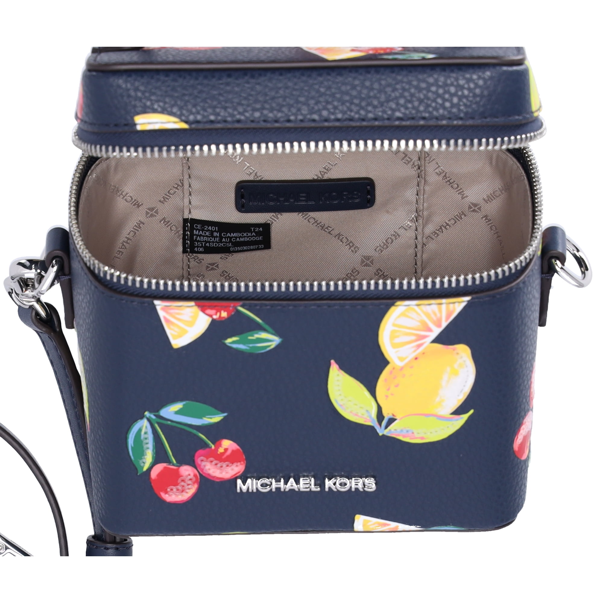 Michael Kors Sandrine Small Sequined Lemon Print Crossbody