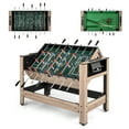 thumbnail image 1 of Gymax 2-in-1 Swivel Game Table 49'' Foosball Pool Billiards Combination Game Table Set, 1 of 10