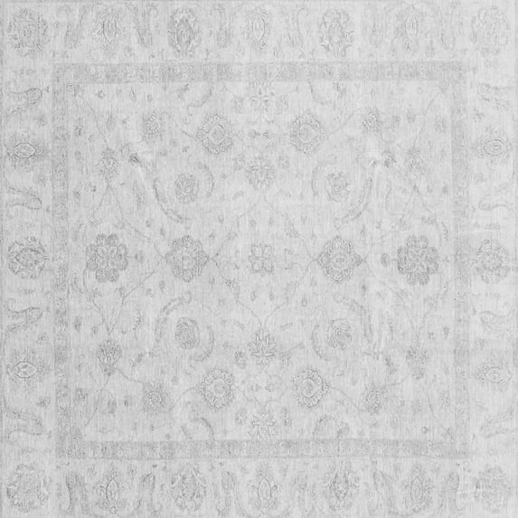 Ahgly Company Indoor Square Oriental Gray Traditional Area Rugs, 4' Square