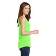 thumbnail image 3 of Port & Company Ladies Core Cotton Tank Top-3XL (Neon Green), 3 of 6