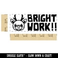 thumbnail image 2 of Bright Work Christmas Reindeer Teacher Student School Self-Inking Rubber Stamp Ink Stamper - Fuchsia Ink - Large 2-3/4 Inch, 2 of 7