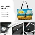 thumbnail image 3 of KLL Field Bicycle Young Sunflower Print Large Beach Tote Bag Women Waterproof Sandproof Zipper Beach Tote Bag for Pool Gym Grocery Travel with Wet Pocket, 3 of 7