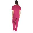 thumbnail image 3 of Hweilai Ensembles de Gommage pour Femmes avec Six Poches (Col en V et Pantalons Cargo), 3 of 3