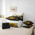 thumbnail image 4 of YST Abstract Graffiti Bedding Comforter Set, 7-Piece, Twin, Brown Yellow, 4 of 4
