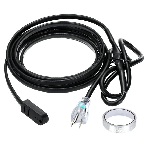 Uxcell 12FT Self Regulating Roof Heat Cable,8W/Ft 120V Electric Plugs 3 Prong Heat Tape for Roof and Gutters