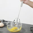 thumbnail image 4 of 2025 Stainless Steel Semi Automatic Egg Beater Whisk - Wider Head Hand Push Mixer for Cooking Kitchen Home for Eggs and Milk, 4 of 8