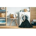 thumbnail image 2 of Ahgly Company Machine Washable Indoor Square Transitional Night Black Area Rugs, 4' Square, 2 of 7