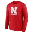 thumbnail image 2 of Men's Red Nebraska Huskers Lockup Team Long Sleeve T-Shirt, 2 of 3