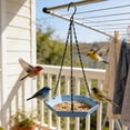 thumbnail image 4 of Hanging Bird Bath Feeder Food Tray Birds Feeds for Feeding Hummingbird, Bluebird, Cardinal, Squirrels, Doves, Seed Holder, Outside Outdoor Garden Decoration for Attracting Wild Birds, 4 of 6