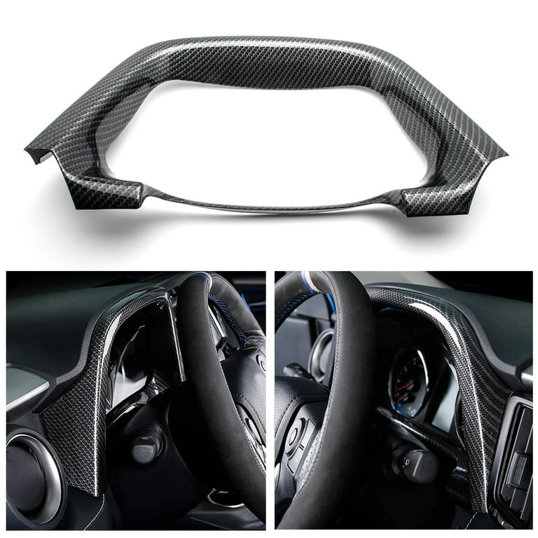 Xotic Tech Carbon Fiber Style Interior Dashboard Frame Cover Trim for  Toyota RAV4 2016-2018, Center Console Dashboard Panel Display Decor Cover 