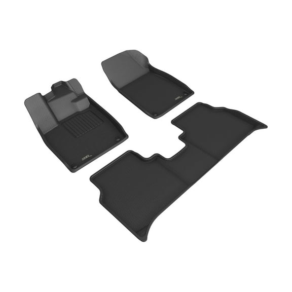 3D MAXpider Custom Fit Kagu Floor Mat (Black) Compatible with Volkswagen ID.4 2021-2024 - Full Set