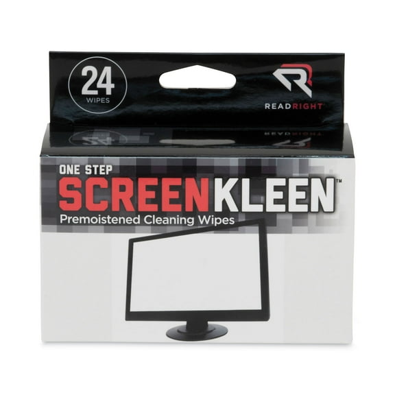 Read Right OneStep Screen Cleaner, 5 x 5, 24/Box (RR1209)