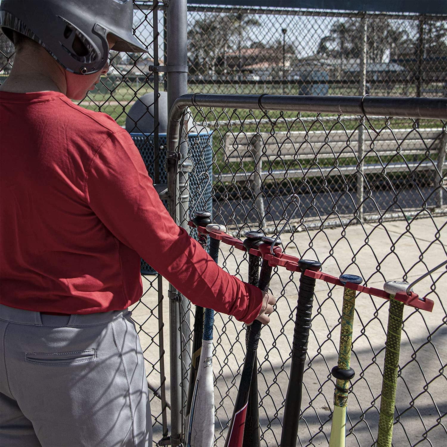Powernet On Deck Team Bundle, Dugout Organizer for Baseball & Softball, Team Equipment Organizer, Hanging Baseball Glove & Helmet Holder, Fence Bat Rack, Dry Erase Magnetic Lineup Board