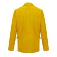 thumbnail image 5 of 2025 Mens Vintage Corduroy Sport Coat Casual Slim Fit 3 Button Blazer Notched Lapel Long Sleeve Jacket Yellow 2XL, 5 of 5