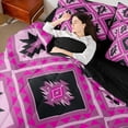 thumbnail image 4 of jejeloiu Southwestern Aztec Geometric 7-Piece Twin Bedding Sets,Boho Exotic Style Bedding Comforter Set,Pink Black Sheet Sets For Men Women,Super Cozy Room Decor Reversible, 4 of 8
