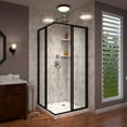 thumbnail image 4 of DreamLine Cornerview 40 1/2 in. D x 40 1/2 in. W x 72 in. H Framed Sliding Shower Enclosure in Satin Black, 4 of 9