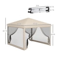 thumbnail image 3 of Washure 210D Oxford 10' x 10' Pop Up Canopy Tent with Netting, Instant Screen Room House, Tents for Parties, Height Adjustable, with Carry Bag, for Outdoor, Garden, Patio, 3 of 6