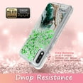 thumbnail image 6 of LG K22 Phone Case, LG K22+ Case, LG K32 Case, Rosebono Hybrid Bling Glitter Sparkle Epoxy Graphic Marble Colorful Silicone Skin Cover Armor Case for LG K22 (Green), 6 of 6