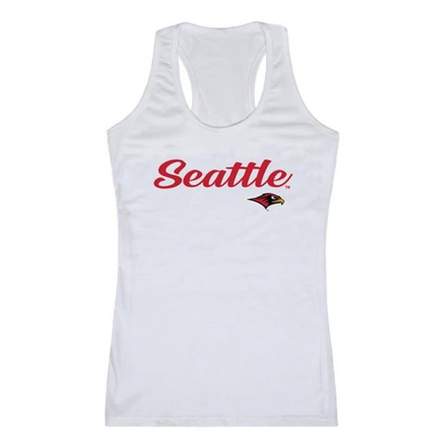 W Republic 557-378-WHT-04 Débardeur Seattle University Script pour Femme&44; Blanc - Extra Large
