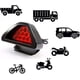 thumbnail image 4 of piezas de luces traseras para automóvil, luces de circulación diurna estilo F1, luces traseras rojas de 12 LED, luces antiniebla, luces de freno triangulares, luces de seguridad de estacionamiento,, 4 of 5
