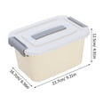 thumbnail image 2 of LEEYNEER Plastic Storage Box for Organizing Toys and Small Items Beige Color with Lid Compact Size, 2 of 8