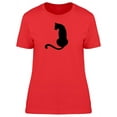 thumbnail image 1 of Black Cat Silhouette Backside T-Shirt Women -Image by Shutterstock, Female Medium, 1 of 2