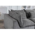 thumbnail image 5 of Timbernest 102" Sectional Couches for Living Room, Boneless L Shaped Cloud Sofa with Ottoman, 3 Seater, Gray, 5 of 6