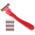 thumbnail image 2 of Women's Razors Hair Removal 3 Blades Beauty Hair Trimmer for Armpit Legs Body Red, 2 of 8