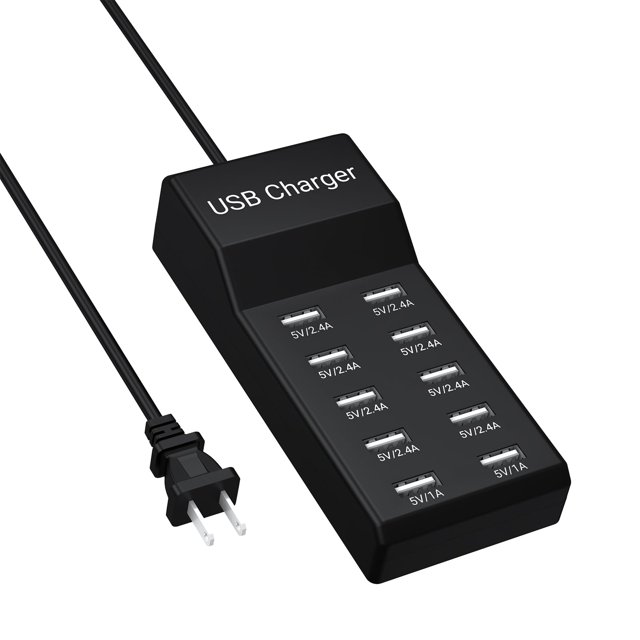 Estación de carga USB Resypey de 10 puertos 50W10A para iPhone, Galaxy